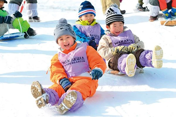 葛飾若草幼稚園の行事：1月 お泊りソリ教室(年長)